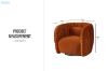 Picture of MOCHA 360° Swivel Feather Filled Farbic Armchair
