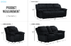 Picture of SELINNA Corduroy Manual Reclining Sofa Range with rocker chair (Black)
