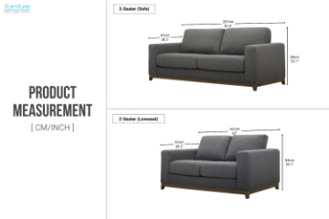 Picture of SIESTA Fabric Sofa Range (Dark Grey)