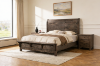Picture of HEMSWORTH Solid Timber Bed Frame in Queen/Eastern King Size (Dark Grey)