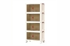 Picture of BONZY 4-Tier Foldable Utility Cart Storage Cabinet with Wheels
