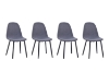 Picture of EMBER Dining Chair with Black Metal Legs - 4 Chairs in 1 Carton