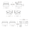 Picture of FEATHERSTONE Feather-Filled Modular Sofa - (2x) Corner + (2x) 1.5 Seat Armless