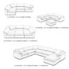 Picture of FEATHERSTONE Feather-Filled Modular Sofa - (2x) Corner + (2x) 1.5 Seat Armless