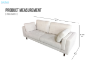 Picture of VALAND Corduroy 3-Seater Sofa (Beige)