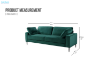 Picture of KASTEN 3 Seater Corduroy Sofa (Green)  
