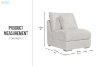 Picture of WINSTON Premium Fabric Modular Sofa (Beige) - Armless Chair