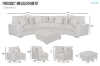 Picture of WINSTON Premium Fabric Modular Sofa (Beige) - 6PC Big Corner Set with Ottoman