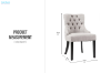 Picture of HALMYN High Back Dining Chair (Light Grey) -2PC