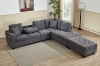 Picture of NEBULA Pro Chenille Fabric Sectional Sofa with Storage Ottoman & Drop-Down Console & USB & Type-C Port (Dark Grey)