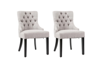Picture of HALMYN High Back Dining Chair (Light Grey) -2PC