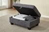 Picture of NEBULA Pro Chenille Fabric Sectional Sofa with Storage Ottoman (Dark Grey) - Chaise Facing Right