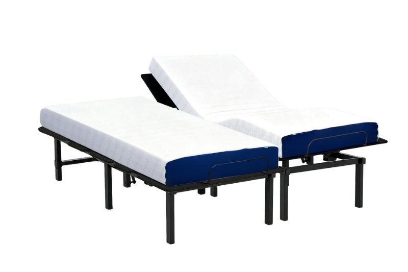 Picture of MOTIONFLEXI Electric Adjustable Bed Base with Memory Foam Mattress Set - Split Eastern King Size