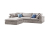 Picture of [FLOOR MODEL CLEARANCE] SUSSEX Memory Foam 4-Seater Extra Large Sofa with Ottoman (Light Gray)