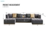 Picture of [FLOOR MODEL CLEARANCE] HALOTINE U-Shape Velvet Sectional Sofa (Grey)