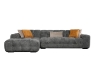 Picture of [FLOOR MODEL CLEARANCE] GENOA Fabric Sectional Sofa (Grey) - Chaise Facing Left