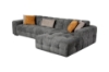 Picture of [FLOOR MODEL CLEARANCE] GENOA Fabric Sectional Sofa (Grey) - Chaise Facing Left