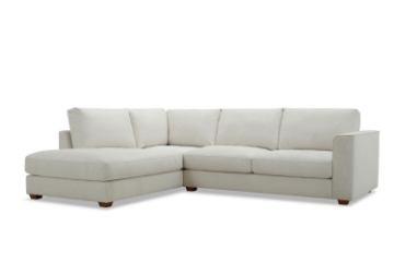 Picture of [FLOOR MODEL CLEARANCE] HEARTLAND Feather Filled Fabric Sectional Sofa - Chaise Facing Left