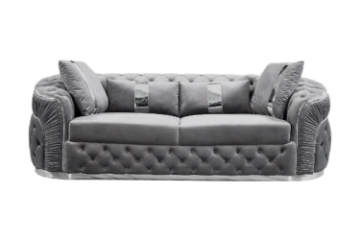 Picture of [FLOOR MODEL CLEARANCE] PIEDMONT Chesterfield Velvet 3 Seater Sofa 