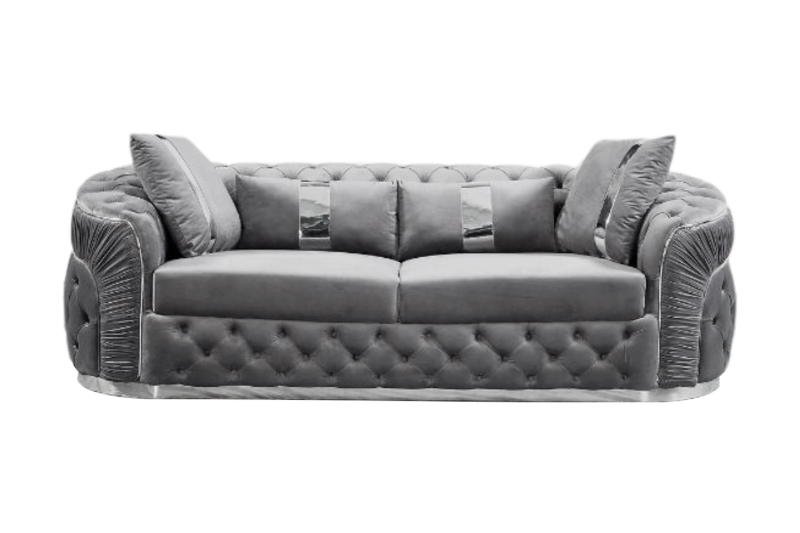 Picture of [FLOOR MODEL CLEARANCE] PIEDMONT Chesterfield Velvet 3 Seater Sofa 