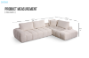 Picture of FABIEN Fabric Sectional Compressed Sofa (Beige) - Chaise Facing Right