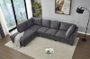 Picture of LIBERTY PREMIUM Chenille Fabric Sectional Sofa with Storage Ottoman (Dark Grey)