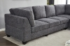 Picture of LIBERTY Premium Chenille Fabric Sectional Sofa (Dark Grey) - Chaise Facing Right with Storage Ottoman