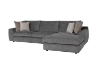 Picture of [FLOOR MODEL CLEARANCE] HAYVA Feather-Filled Fabric Sectional Sofa - Chaise Facing Left 
