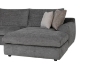 Picture of [FLOOR MODEL CLEARANCE] HAYVA Feather-Filled Fabric Sectional Sofa - Chaise Facing Left 