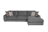 Picture of [FLOOR MODEL CLEARANCE] HAYVA Feather-Filled Fabric Sectional Sofa - Chaise Facing Left