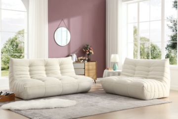 Picture of [FLOOR MODEL CLEARANCE] DIANNA Velvet Sofa (Cream)