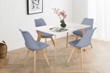 Picture of EFRON 47"/55"/63" 5PC Dining Set (Grey)