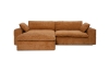 Picture of ELDEL Chenille Fabric Compressed Sofa with Ottoman (Brown)