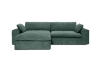 Picture of ELDEL Chenille Fabric Compressed Sofa with Ottoman (Green) 