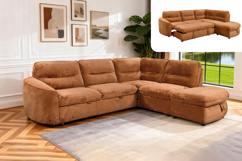 Picture of MIRELLA Sectional Sofa/Sofa Bed with Storage Ottoman