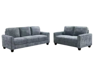 Picture of ANTONIA Fabric Sofa Range (Blue) - Loveseat + Sofa Set