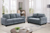 Picture of ANTONIA Fabric Sofa Range (Blue) - Loveseat + Sofa Set