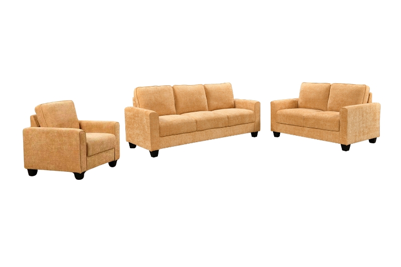 Picture of ANTONIA Fabric Sofa Range (Yellow) - Armchair + Loveseat + Sofa Set