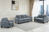 Picture of ANTONIA Fabric Sofa Range (Blue) - Armchair + Loveseat + Sofa Set
