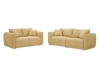 Picture of RIVANO 3/2 Seater Fabric Sofa Range (Yellow) - Loveseat +Sofa Set
