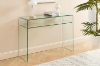 Picture of MURANO 47" Bent Glass Console Table with Shelf 