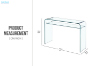 Picture of MURANO 47" Bent Glass Console Table with Shelf 