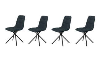 Picture of MARMURA 360° Swivel  Dining Chair (Dark) - 4 Chairs in 1 Carton