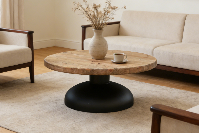 Picture of KOTTER 100% Reclaimed Pine Wood D35.5" Coffee Table 