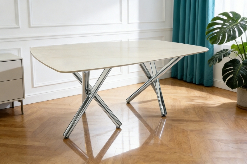 Picture of MANTIX 71" Tempered Glass Top Dining Table