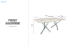 Picture of MANTIX 71" Tempered Glass Top Dining Table