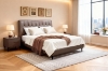 Picture of PALLADIO Genuine Leather Bed Frame in Queen/Eastern King Size