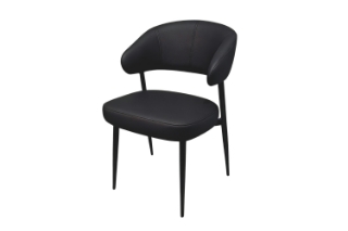 Picture of LORENZA Air Leather  Dining Chair (Black) - Each