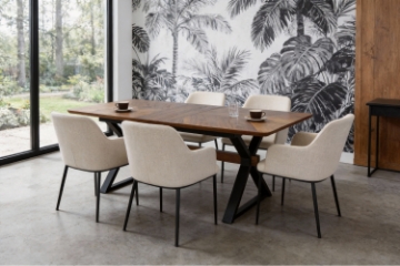 Picture of CAPITOL Walnut Veneer 71"-118" Adjustable & Extendable Dining Table