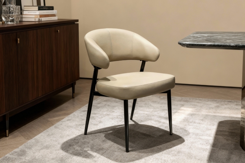 Picture of LORENZA Air Leather  Dining Chair (Light Brown)